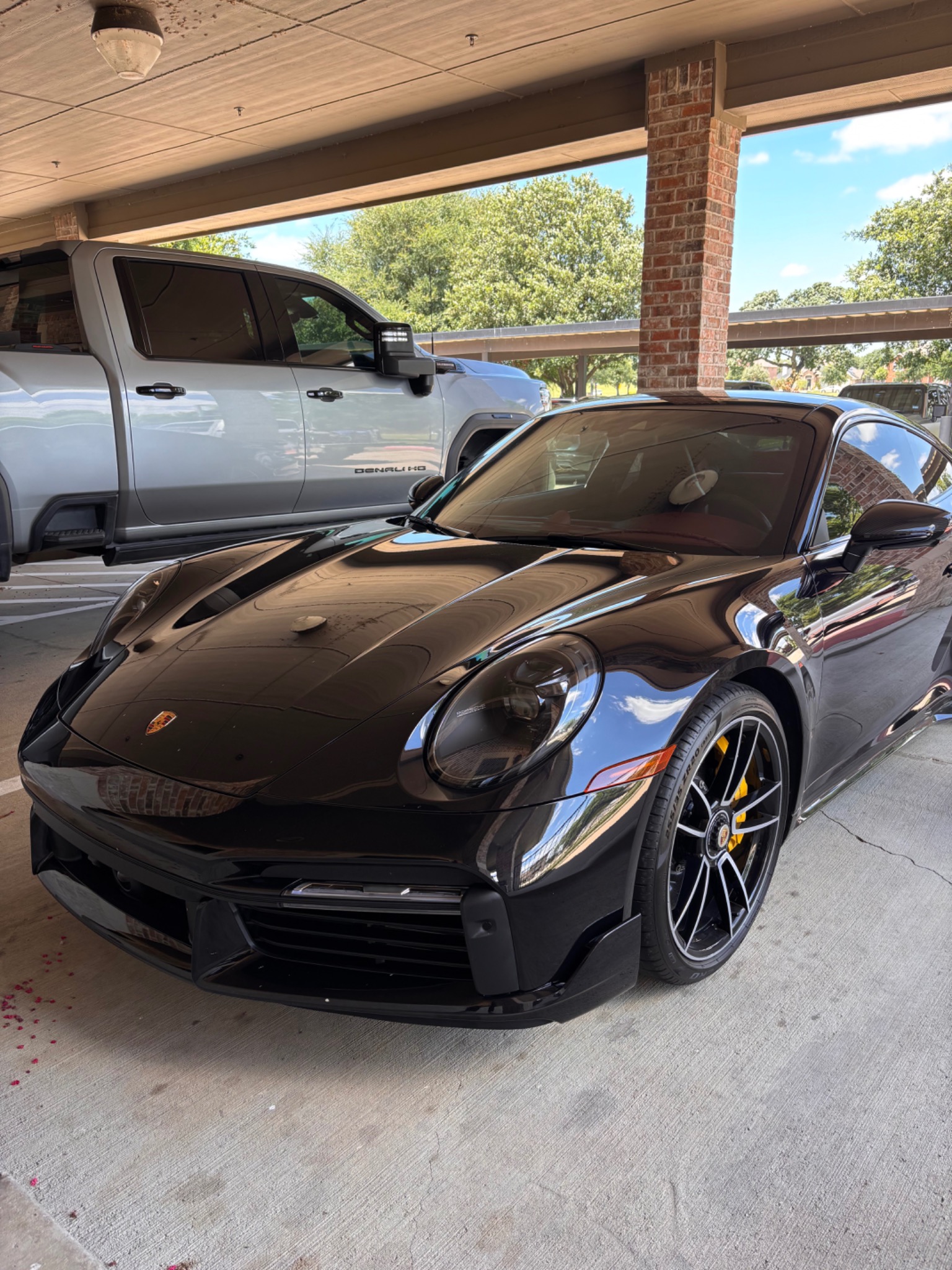 Black Porsche after detailing